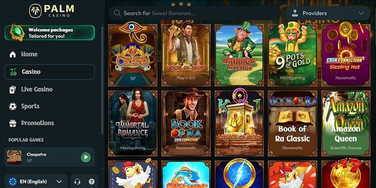 Lobby de jogos — Palm.Casino